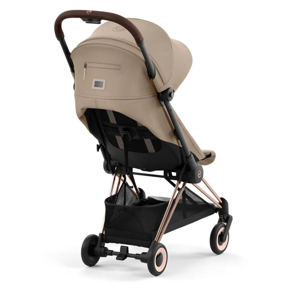 CYBEX COYA Ultra-compact Pushchair with Rosegold Frame - Cozy Beige
