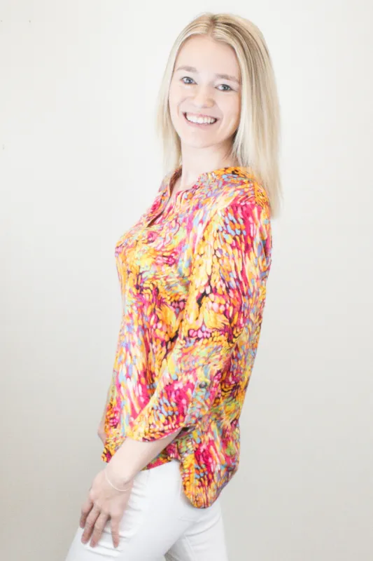 Dear Scarlett Lizzy Top - Yellow Multi