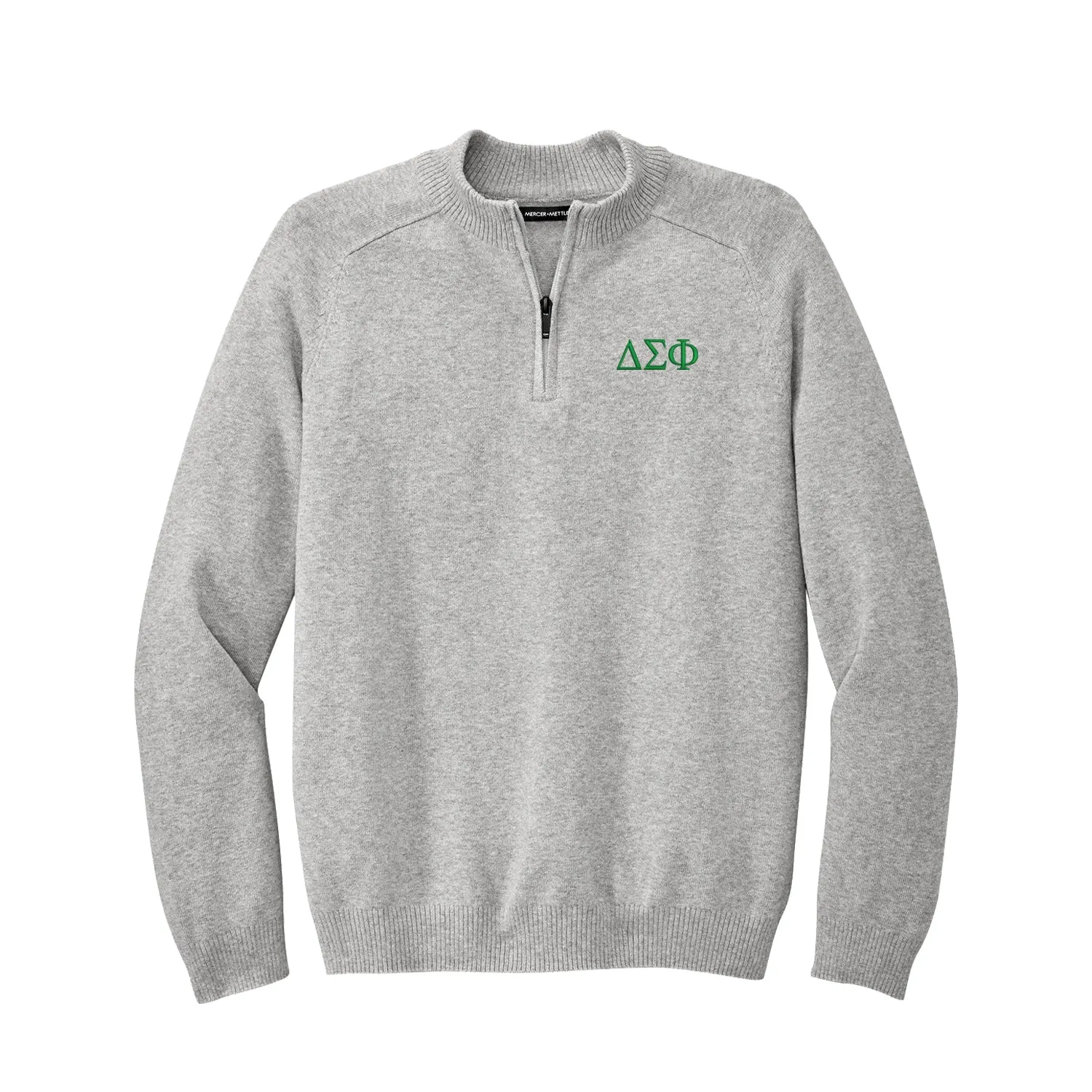 Delta Sigma Phi 1/4-Zip Monogrammed Sweater