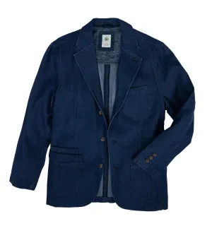 Denim Herringbone Blazer - Tall