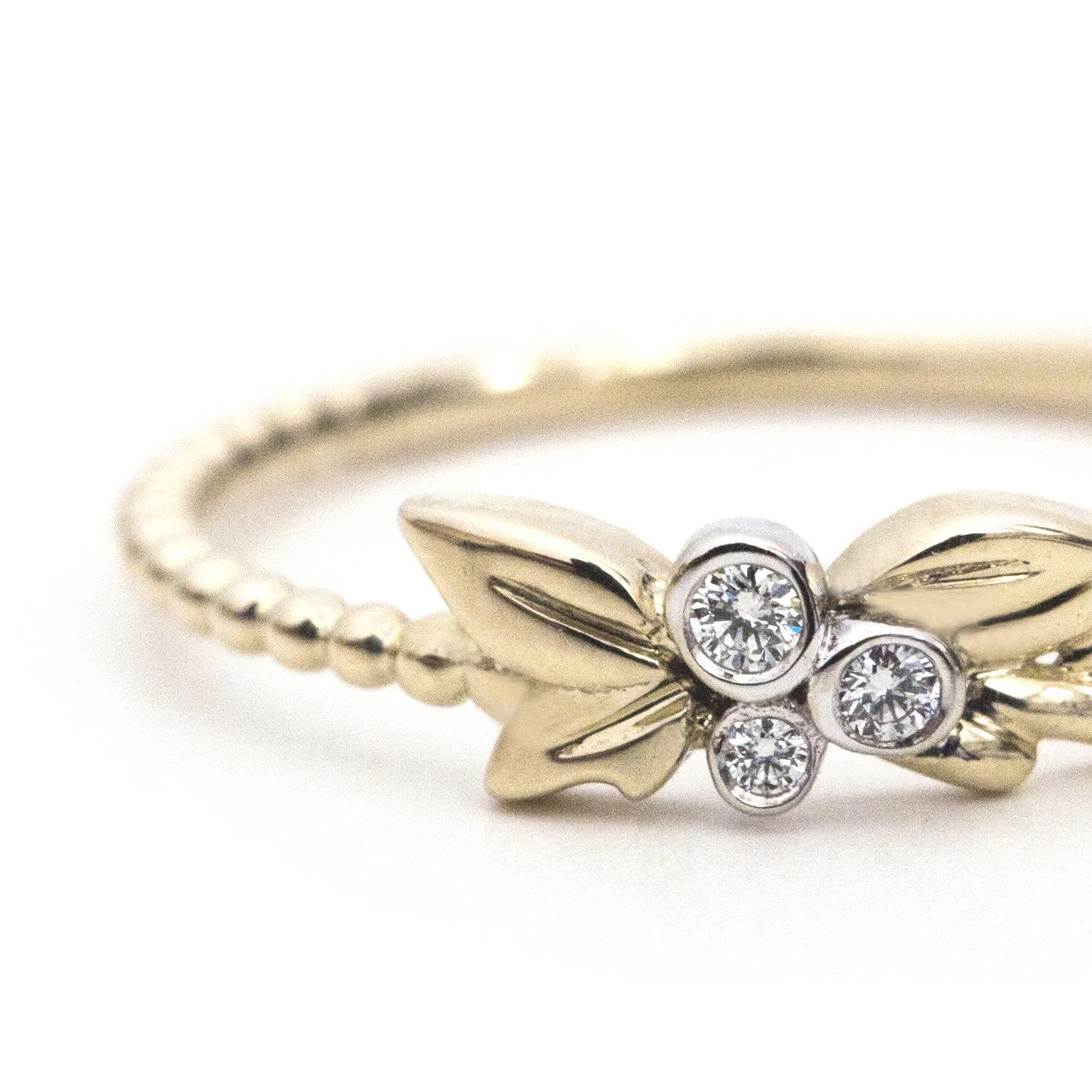 Diamond Bezel Garland Ring