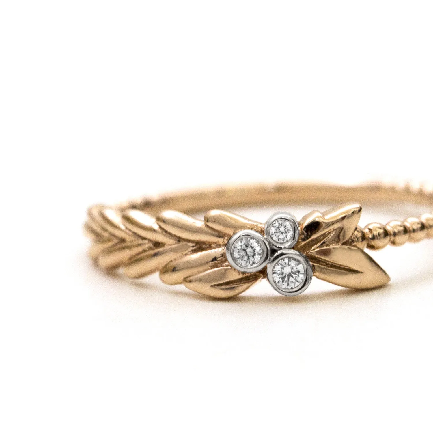 Diamond Bezel Garland Ring
