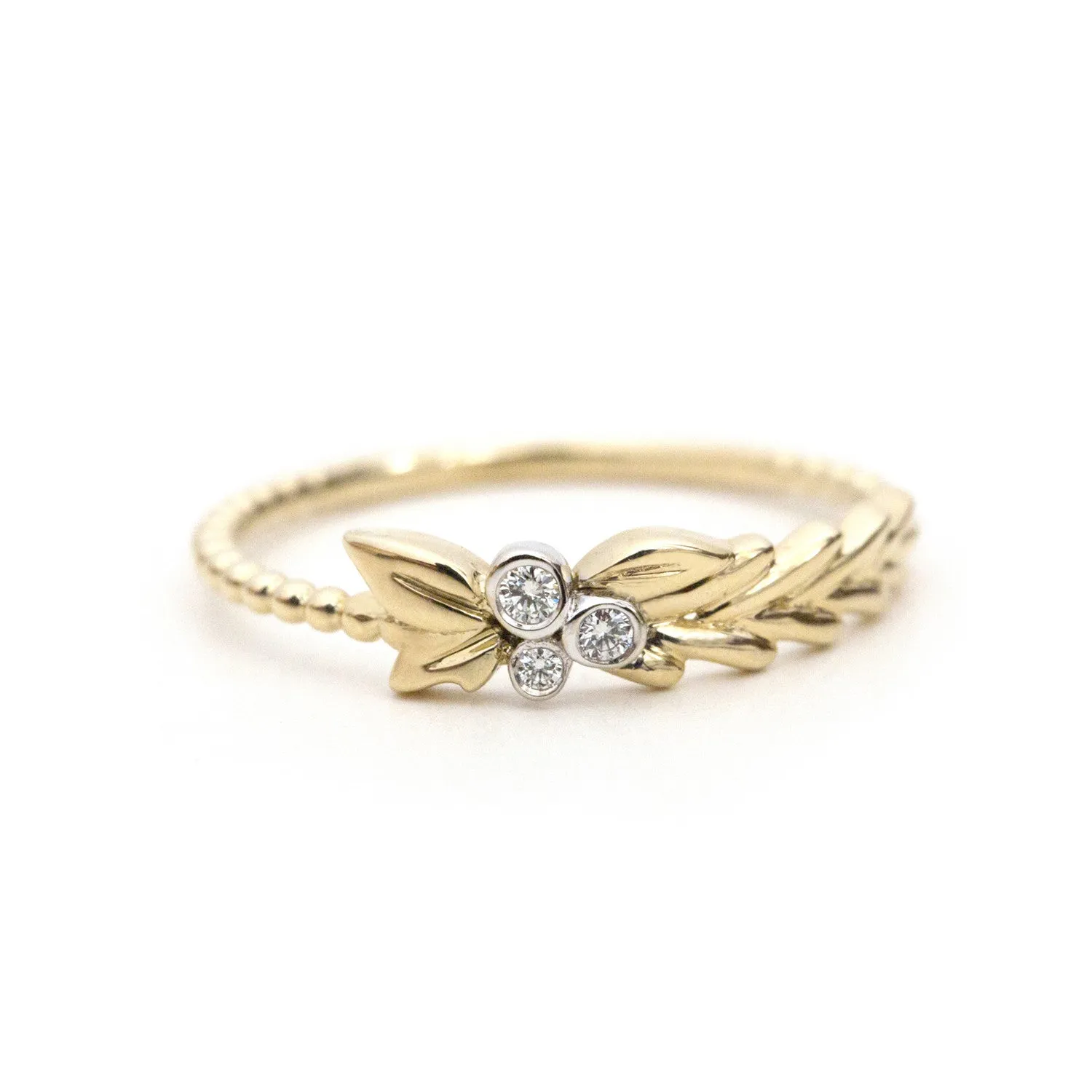 Diamond Bezel Garland Ring
