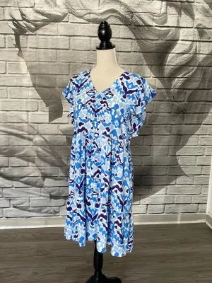 Dianna Dress in Blue Ikat