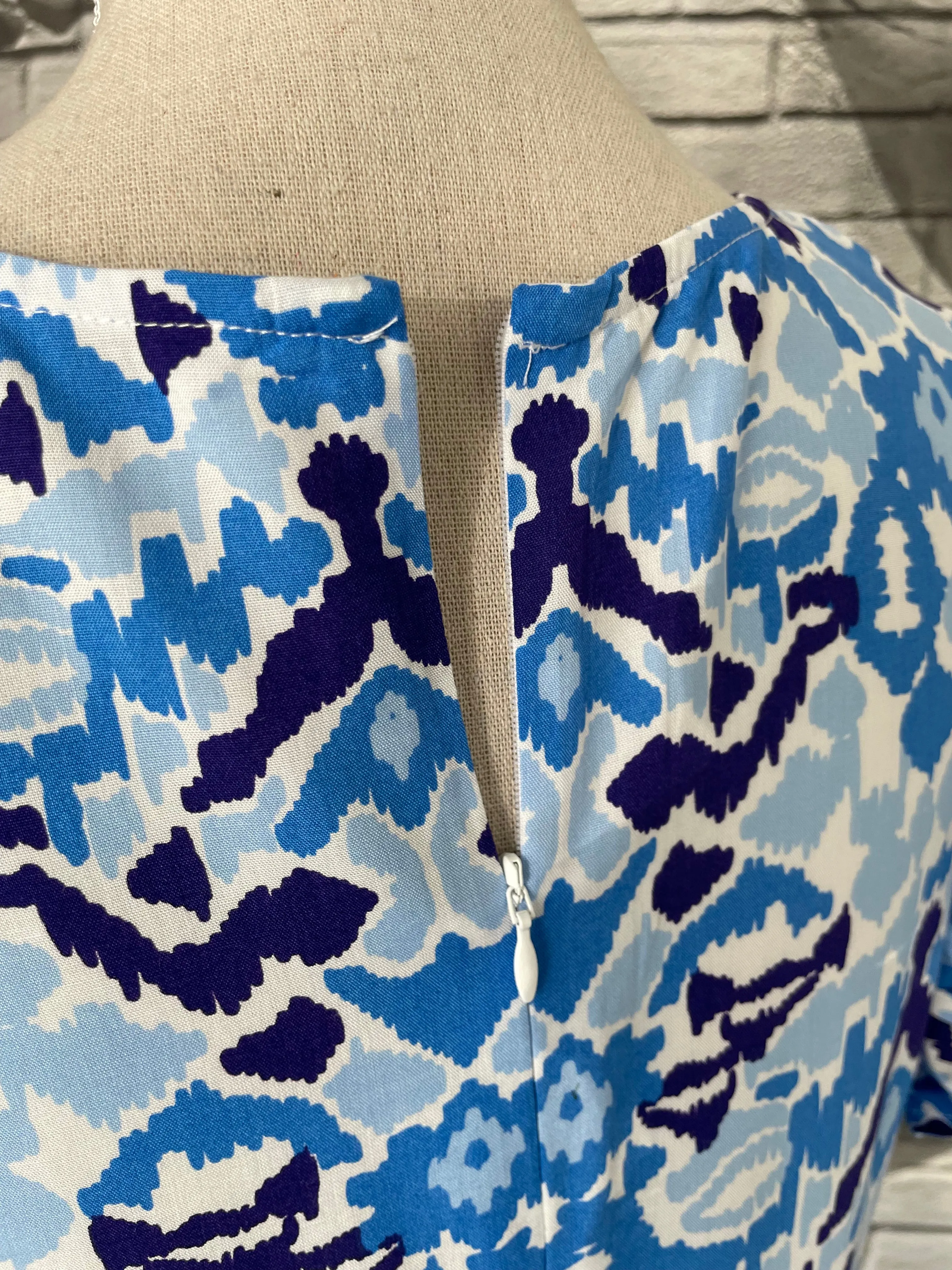 Dianna Dress in Blue Ikat