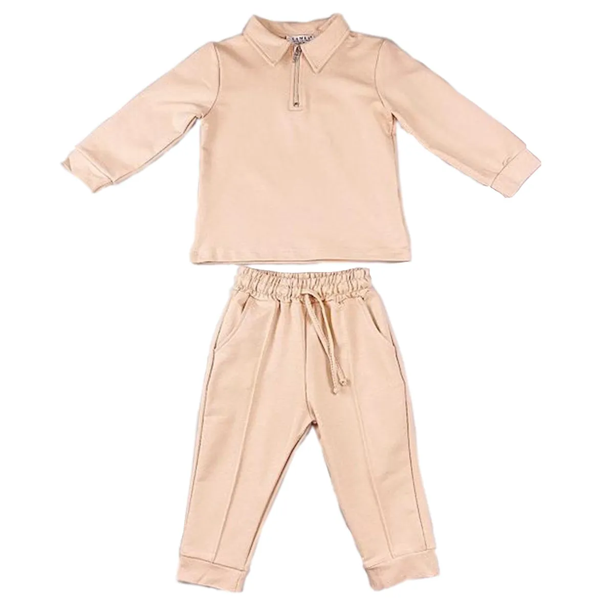 Donny - Smart zip lounge set (Beige)