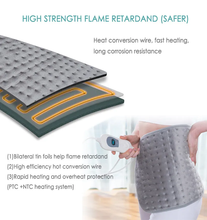 Electric Heating Pad Portable Plush