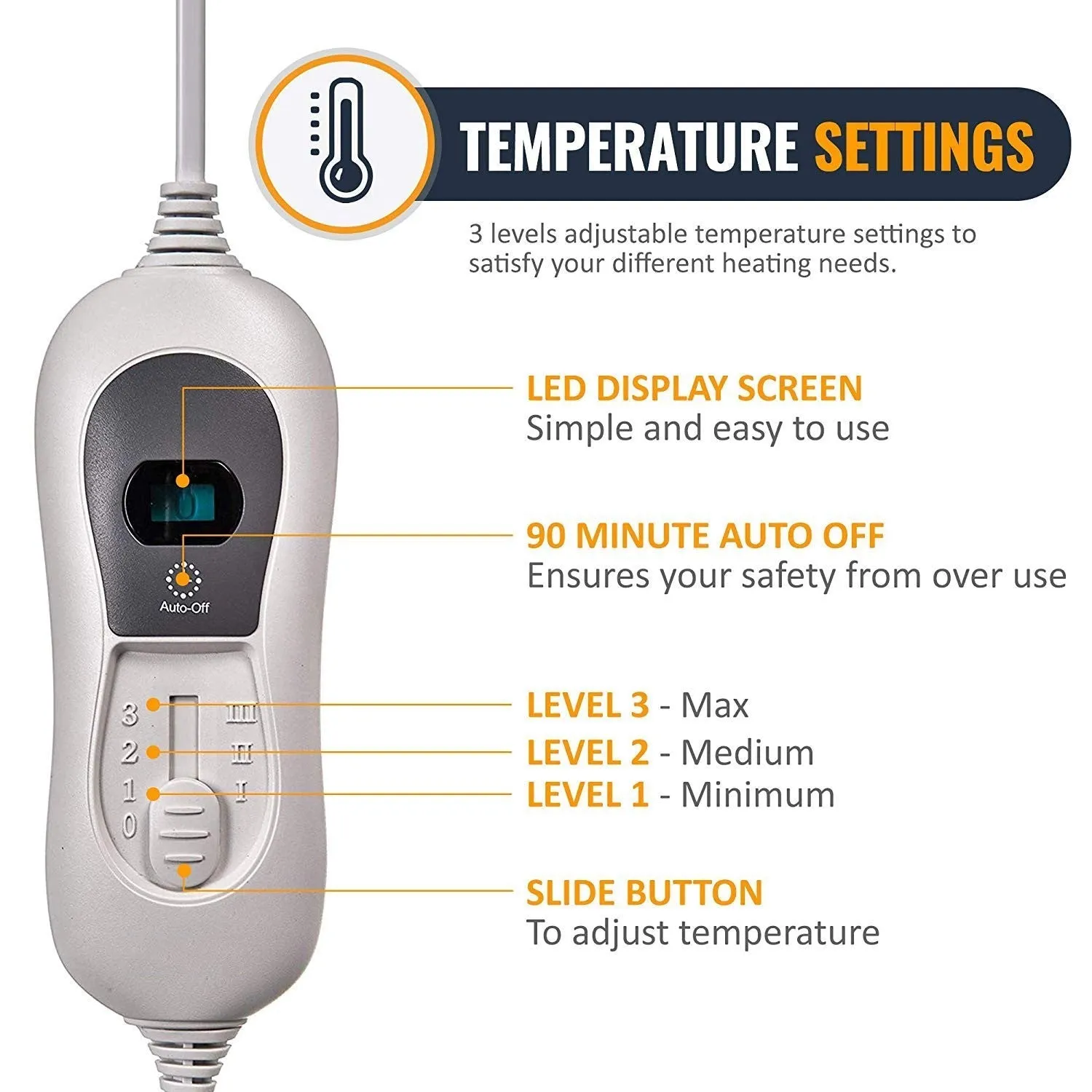 Electric Heating Pad Portable Plush