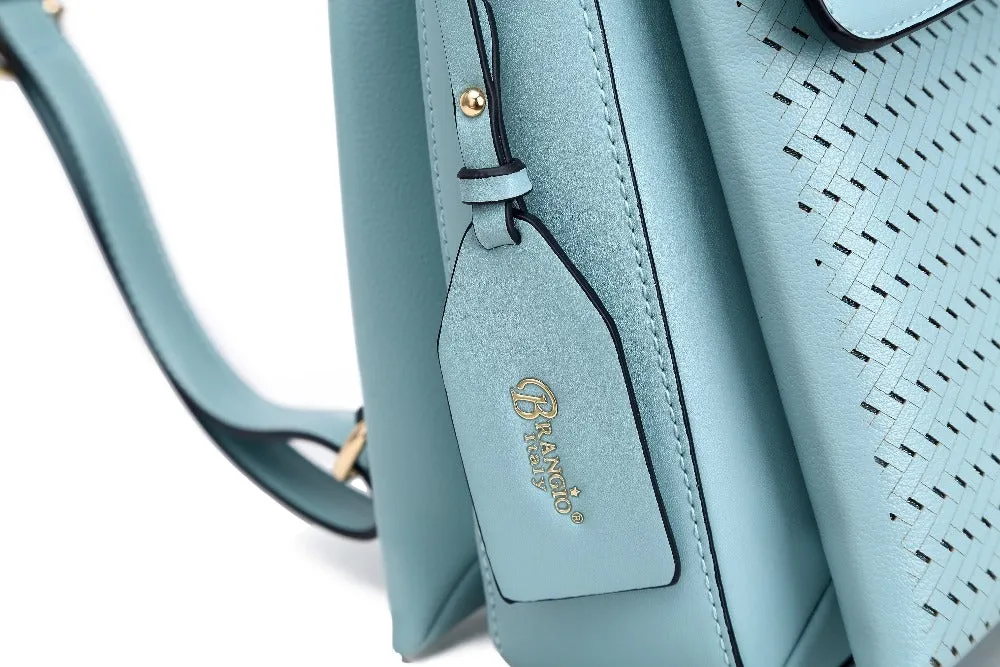Elegant Pearl White Backpack with Luxe Detailing