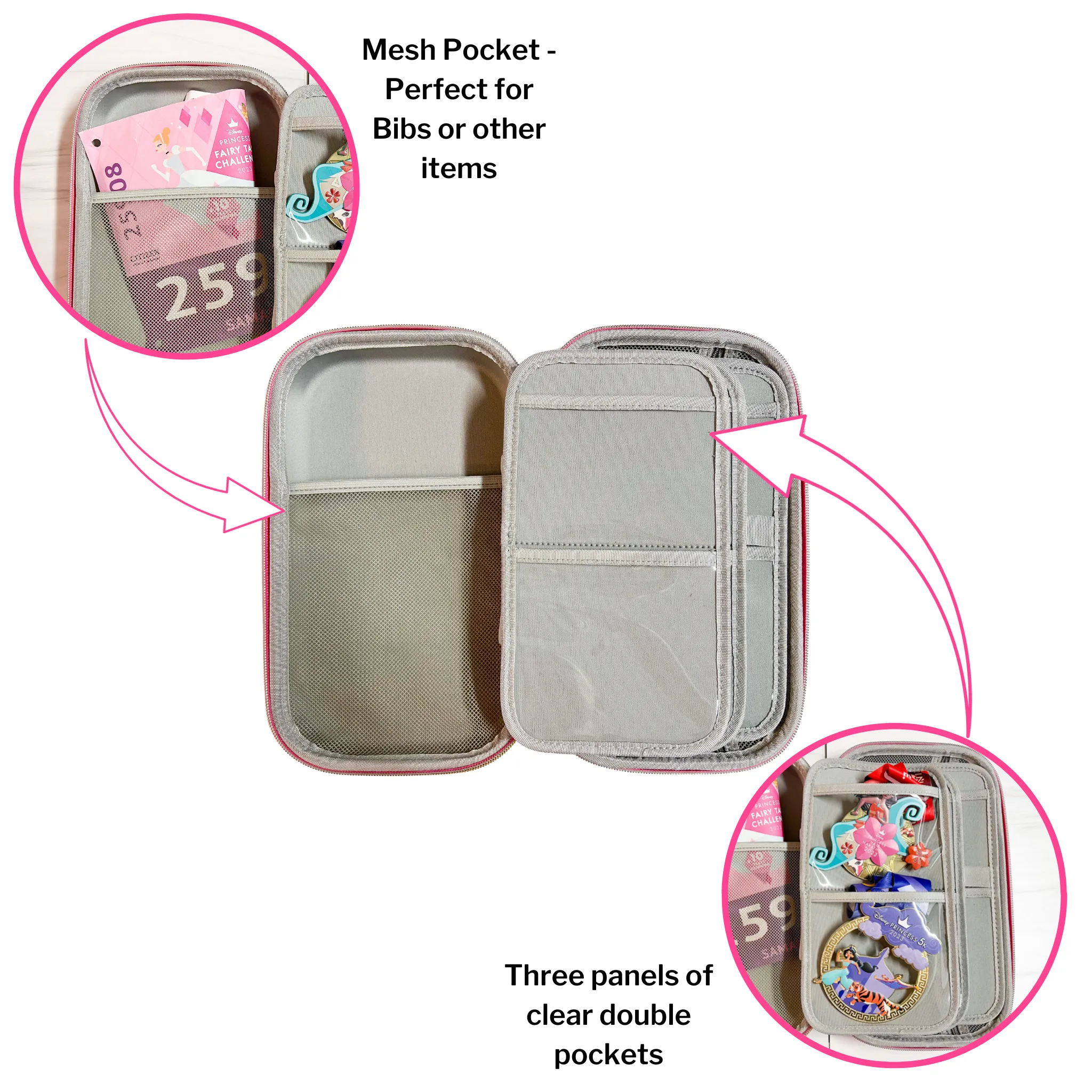 Every Mile is Magic Large Travel Medal Case - Pink