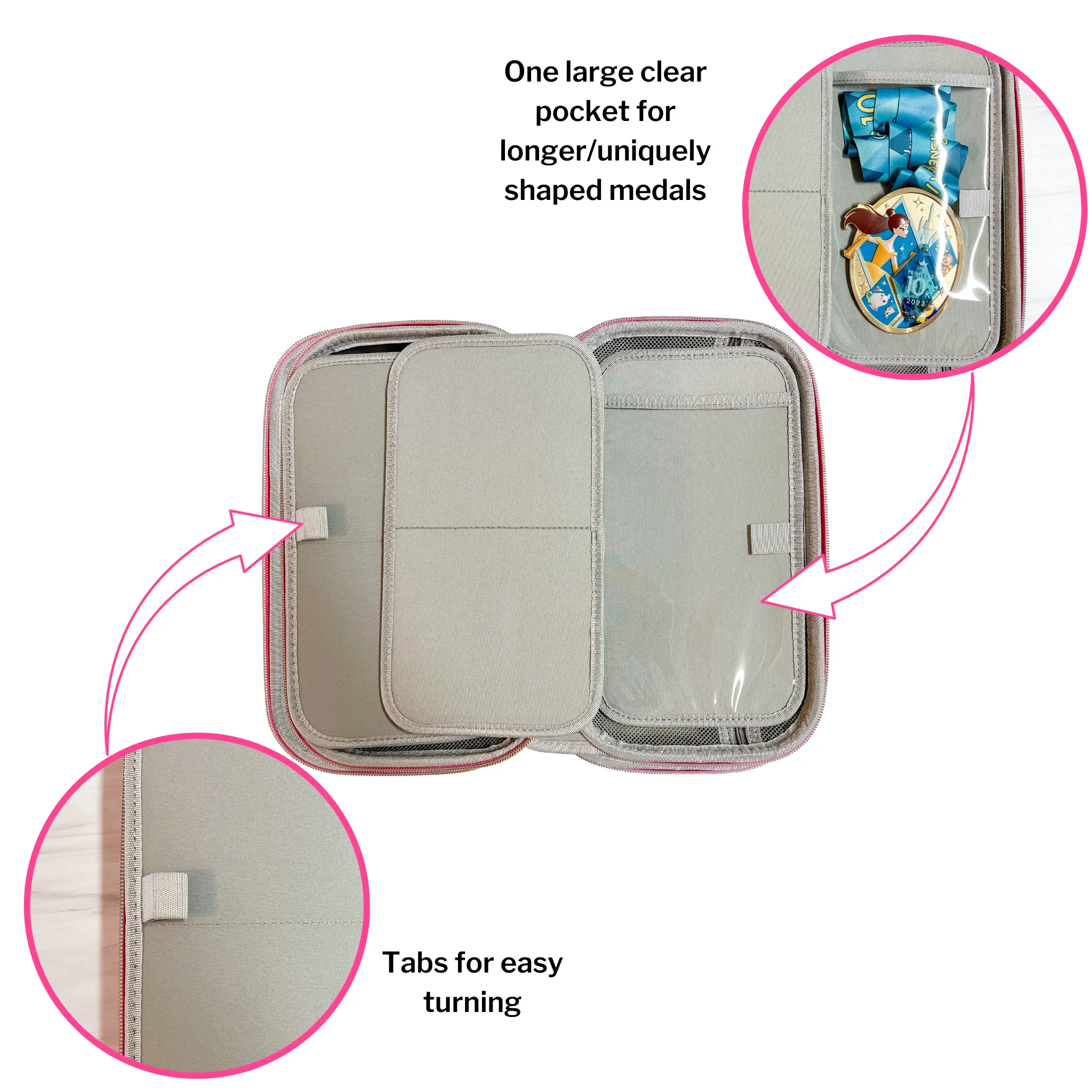 Every Mile is Magic Large Travel Medal Case - Pink