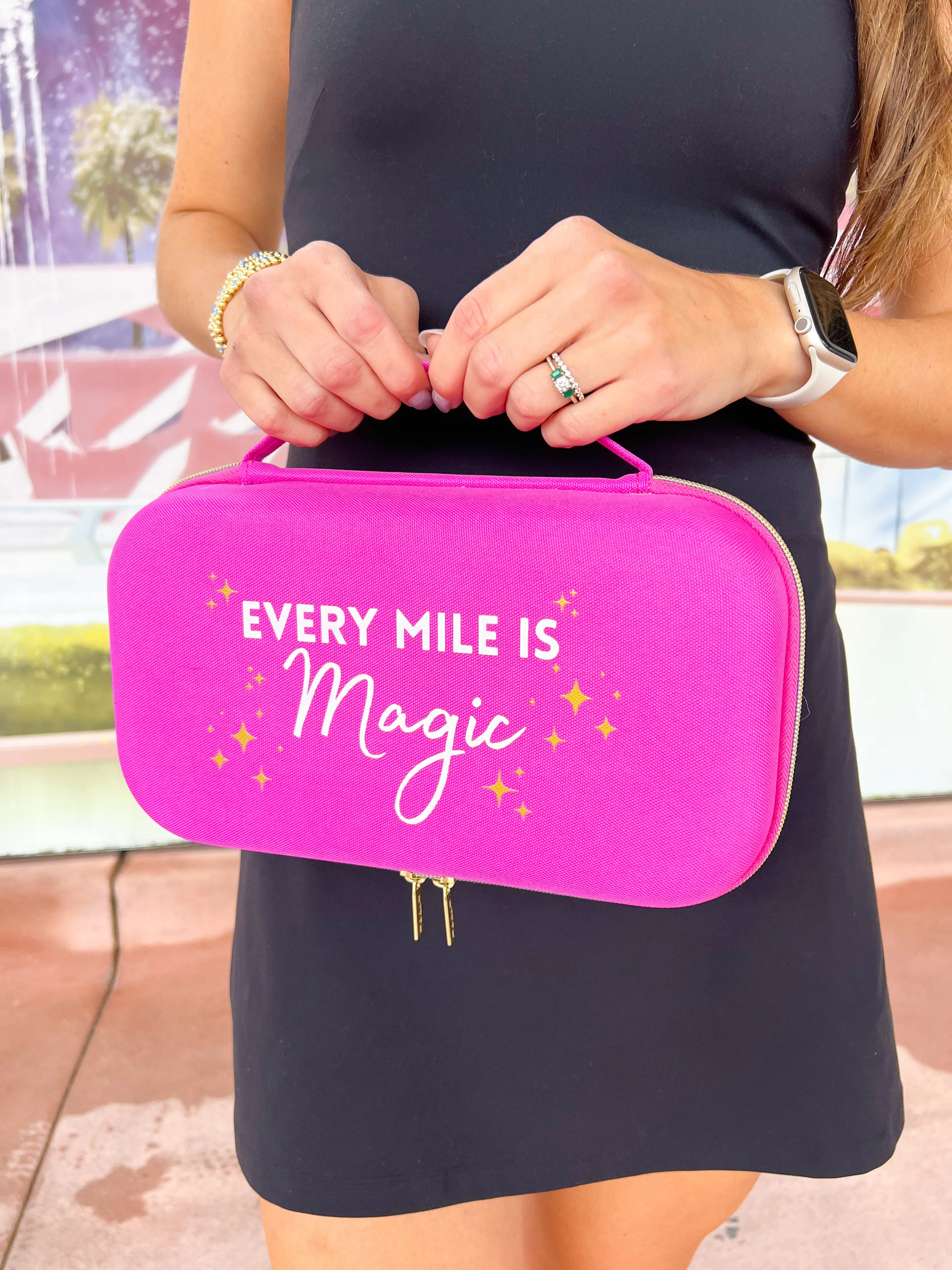 Every Mile is Magic Large Travel Medal Case - Pink