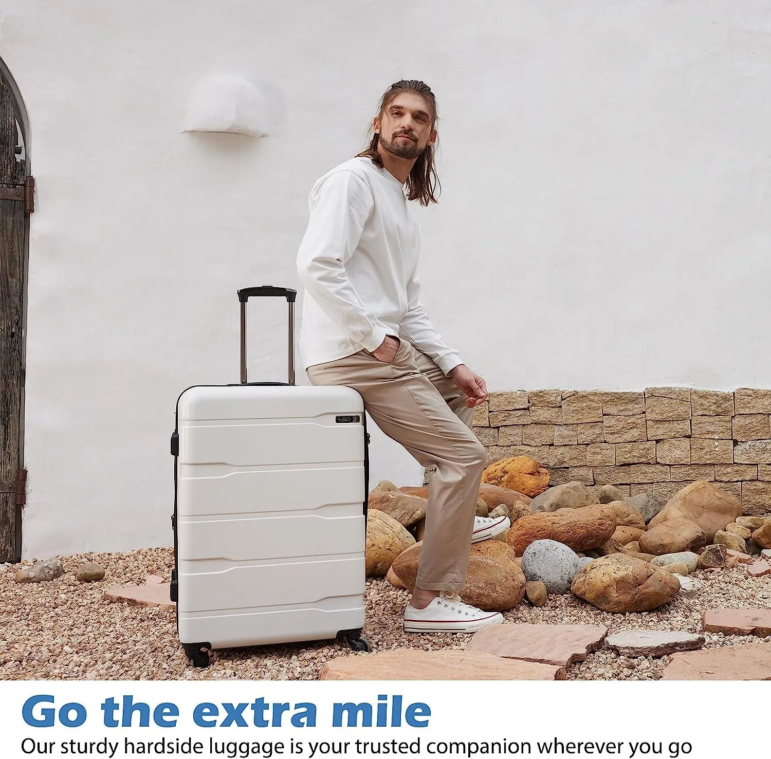 Expandable Luggage (only 28") Carry On Luggage PC ABS Spinner Built-In TSA lock
