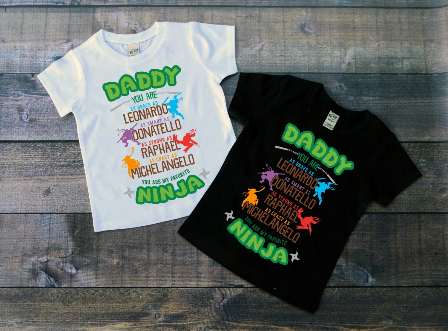 Fathers Day Tee Inspired by TMNT
