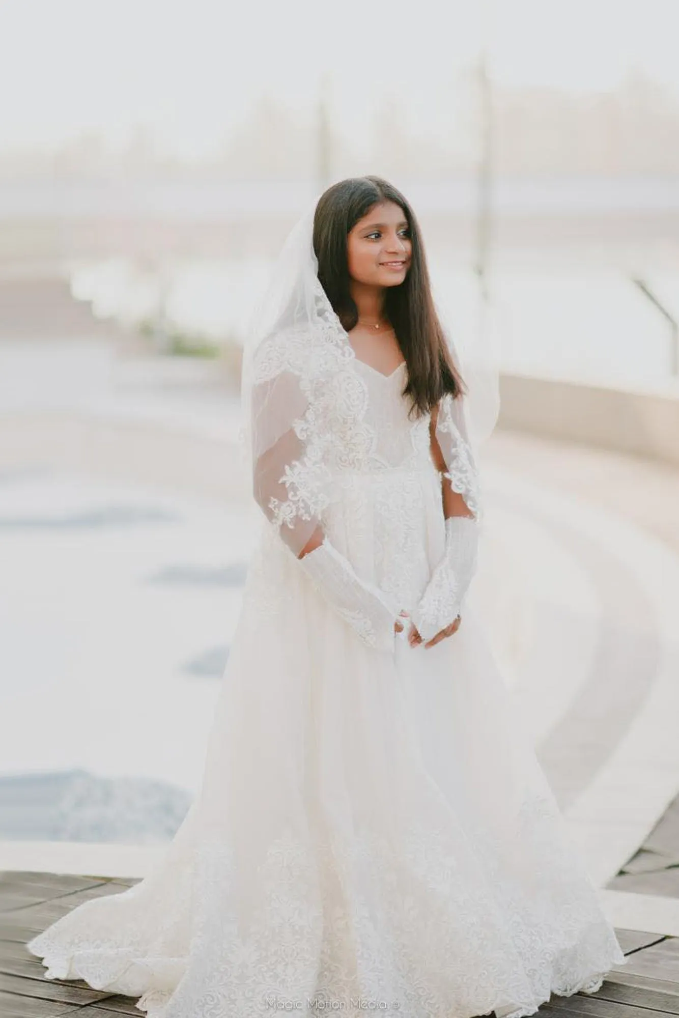 FINAL SALE Vintage Lace Boho Wedding Girls Dress