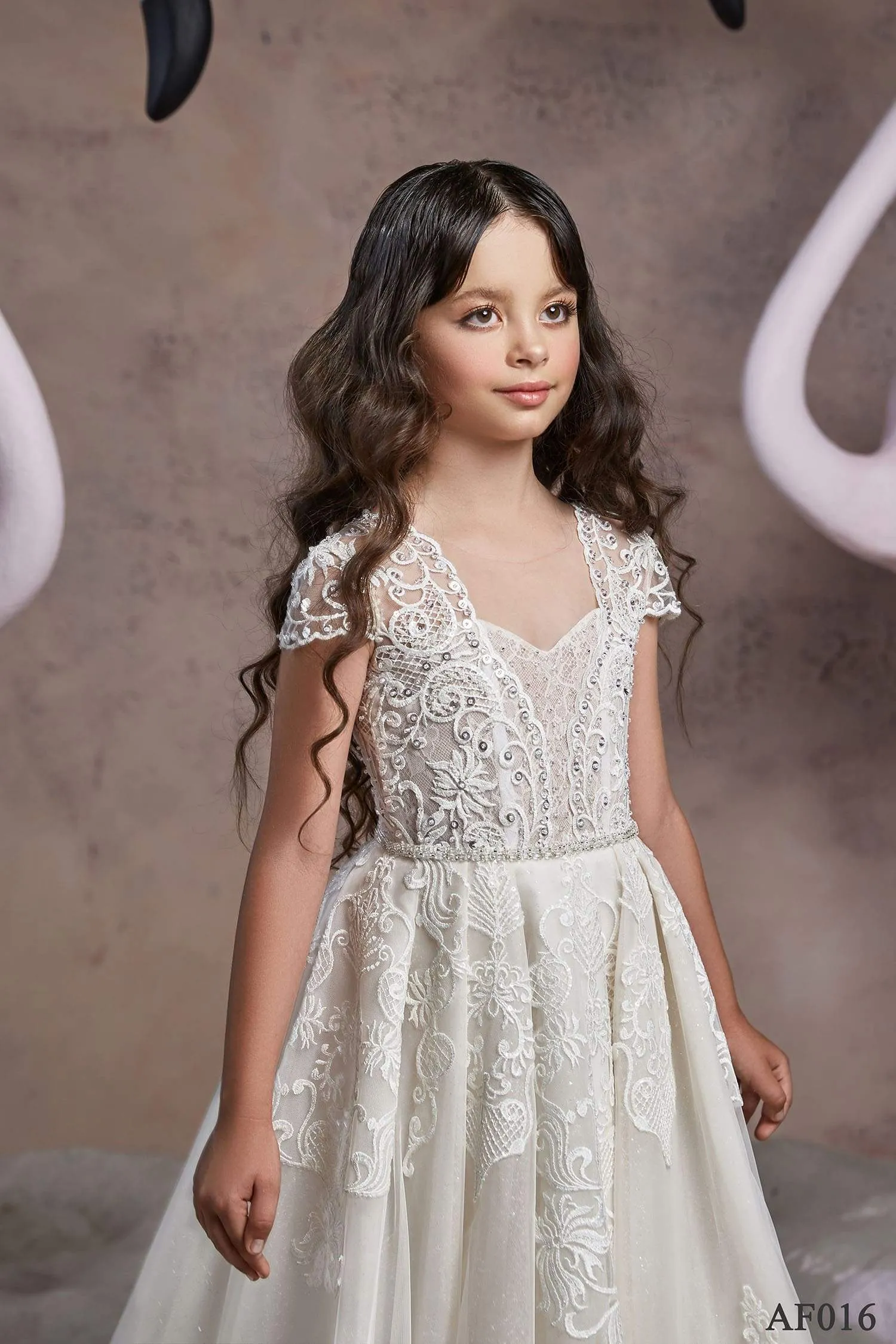 FINAL SALE Vintage Lace Boho Wedding Girls Dress