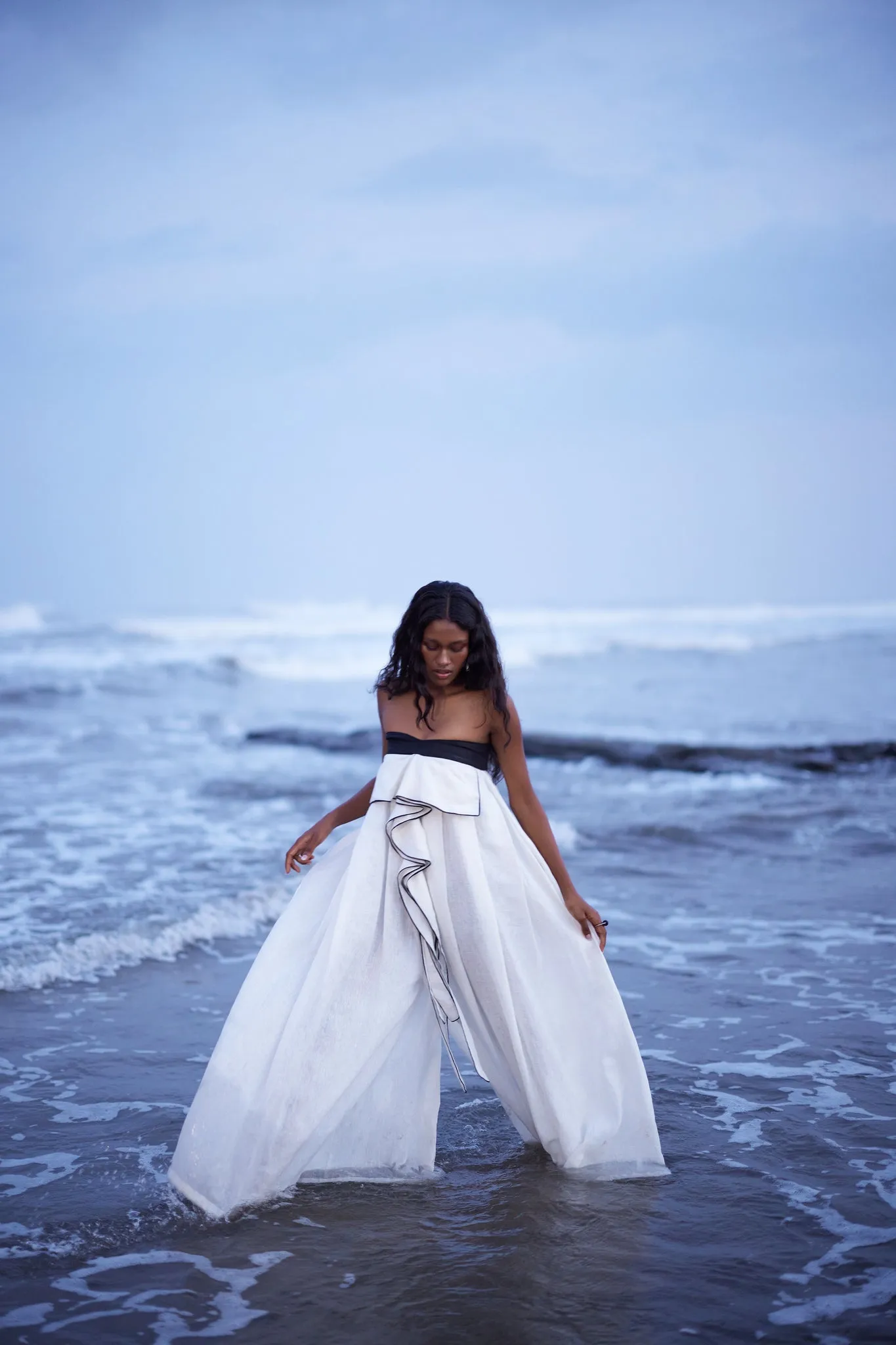 Flared Linen Jumpsuit