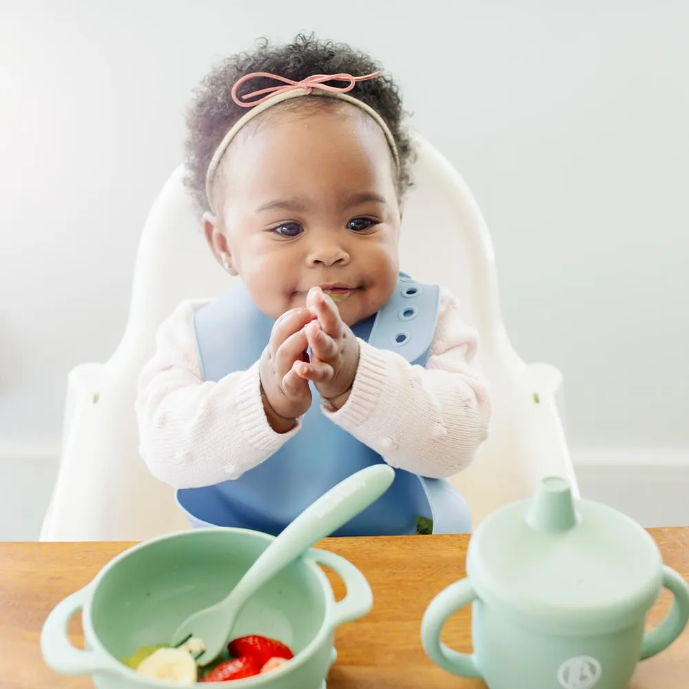 Foodie® Bib All Silicone 2-Pack: Peri   Sage