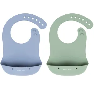 Foodie® Bib All Silicone 2-Pack: Peri   Sage