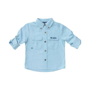 Founders Kids Fishing Shirt in Clear Sky Blue
