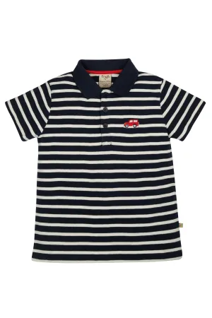 Frugi Porthmeor Indigo Breton Polo Shirt
