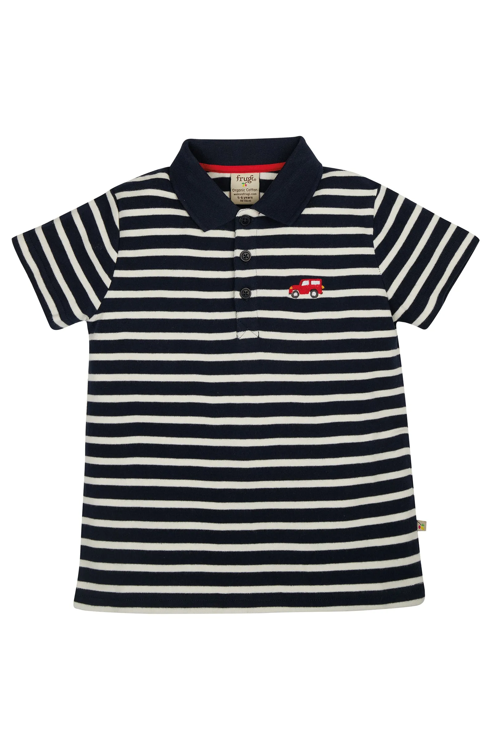Frugi Porthmeor Indigo Breton Polo Shirt