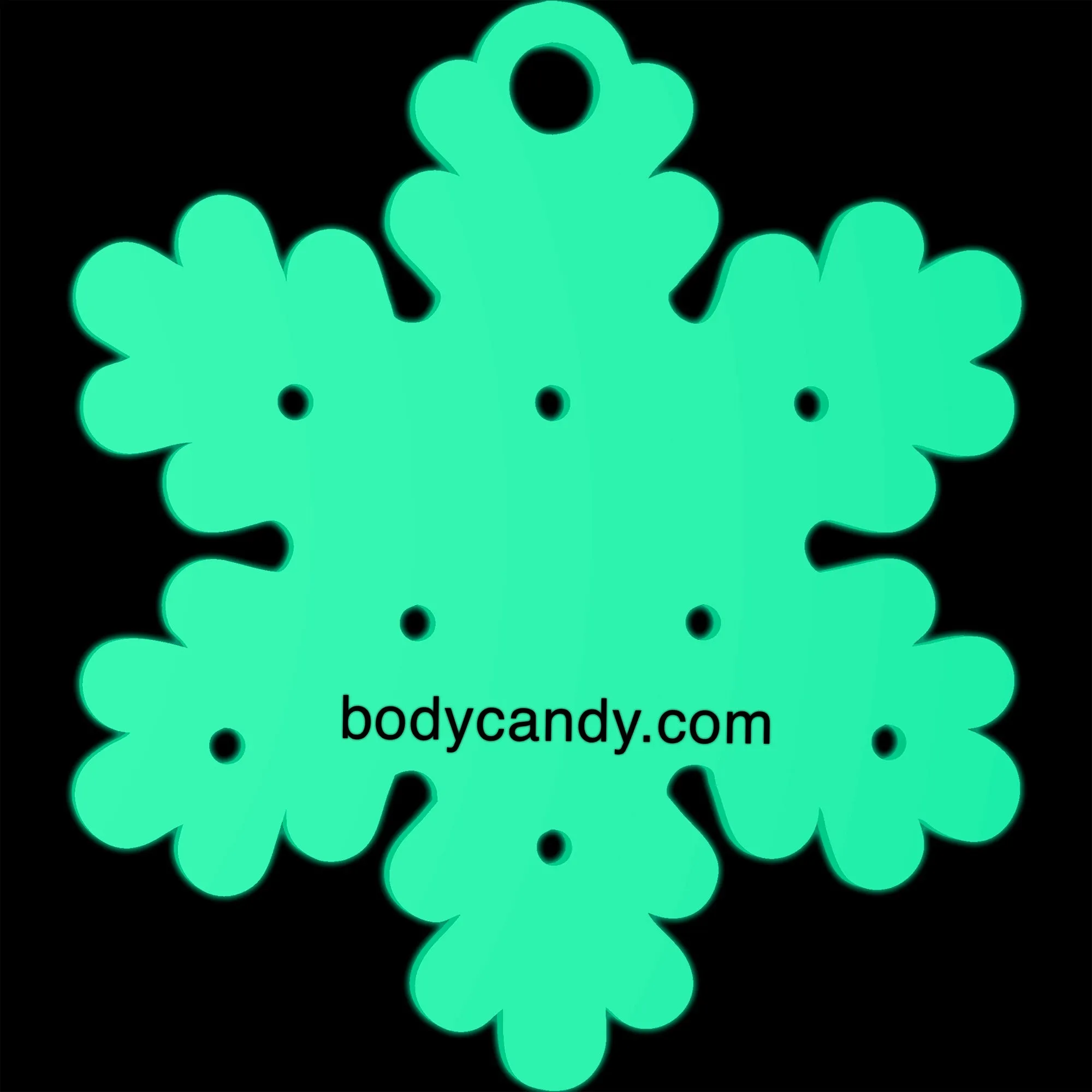 Glow in the Dark Christmas Ornament Travel Flat Back Earring Palette