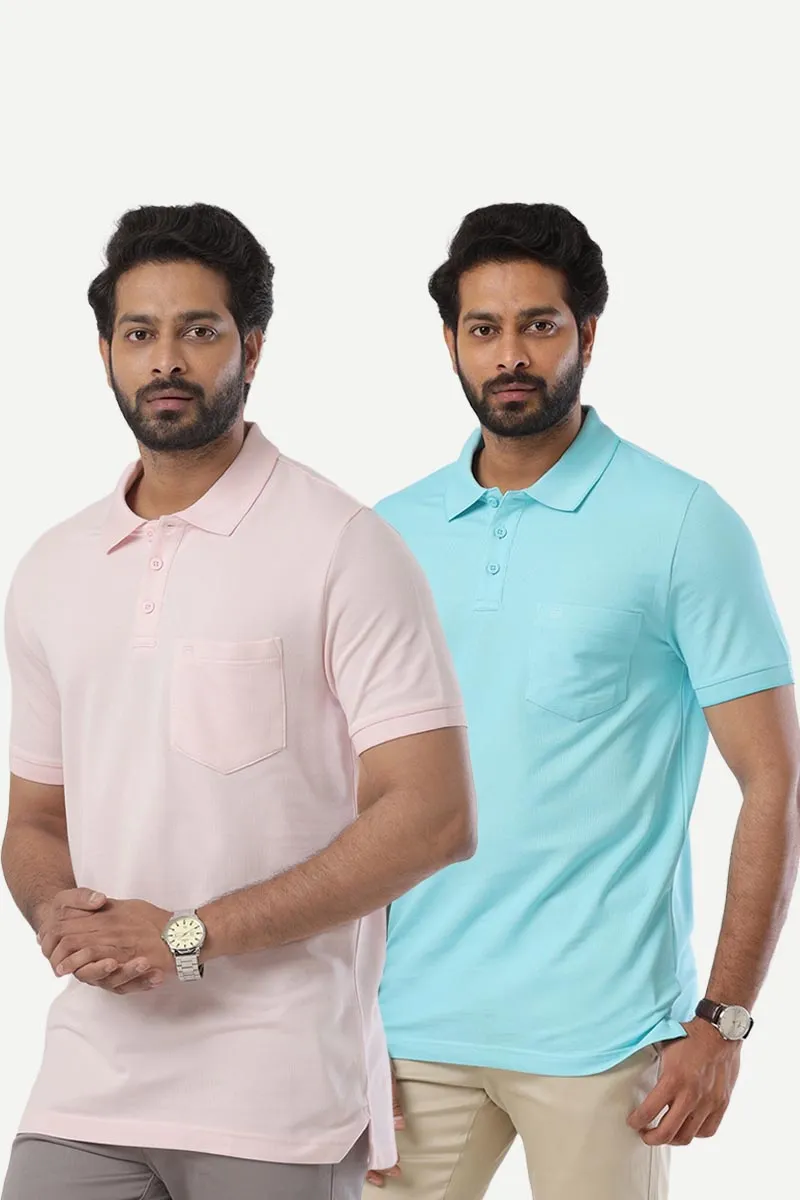 Golf Polo - Collar T-Shirts Pack Of 2 Combo For Men | Ariser