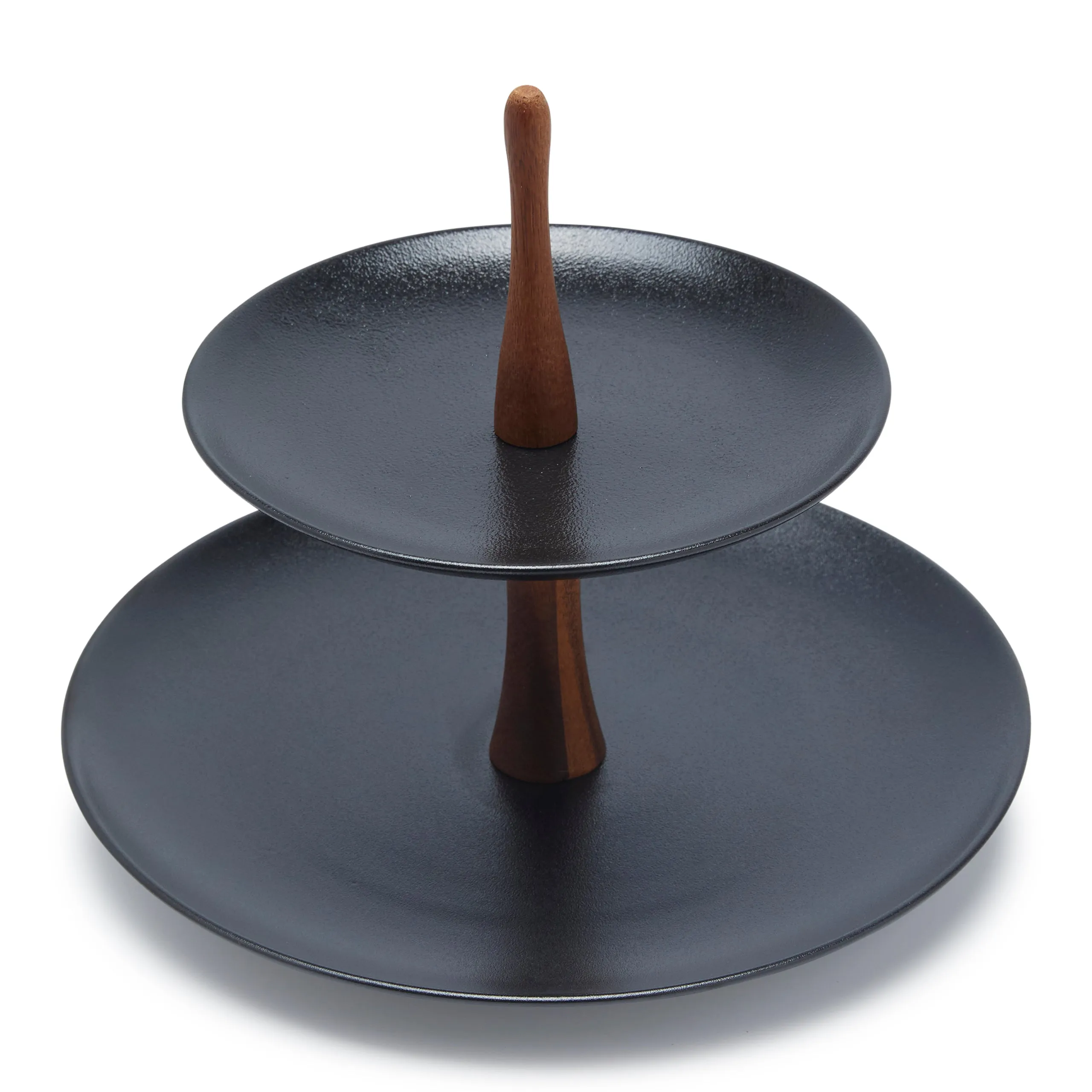 GOURMET SERVING PLATE WITH BAMBOO STAND (19.05 CM BLACK)