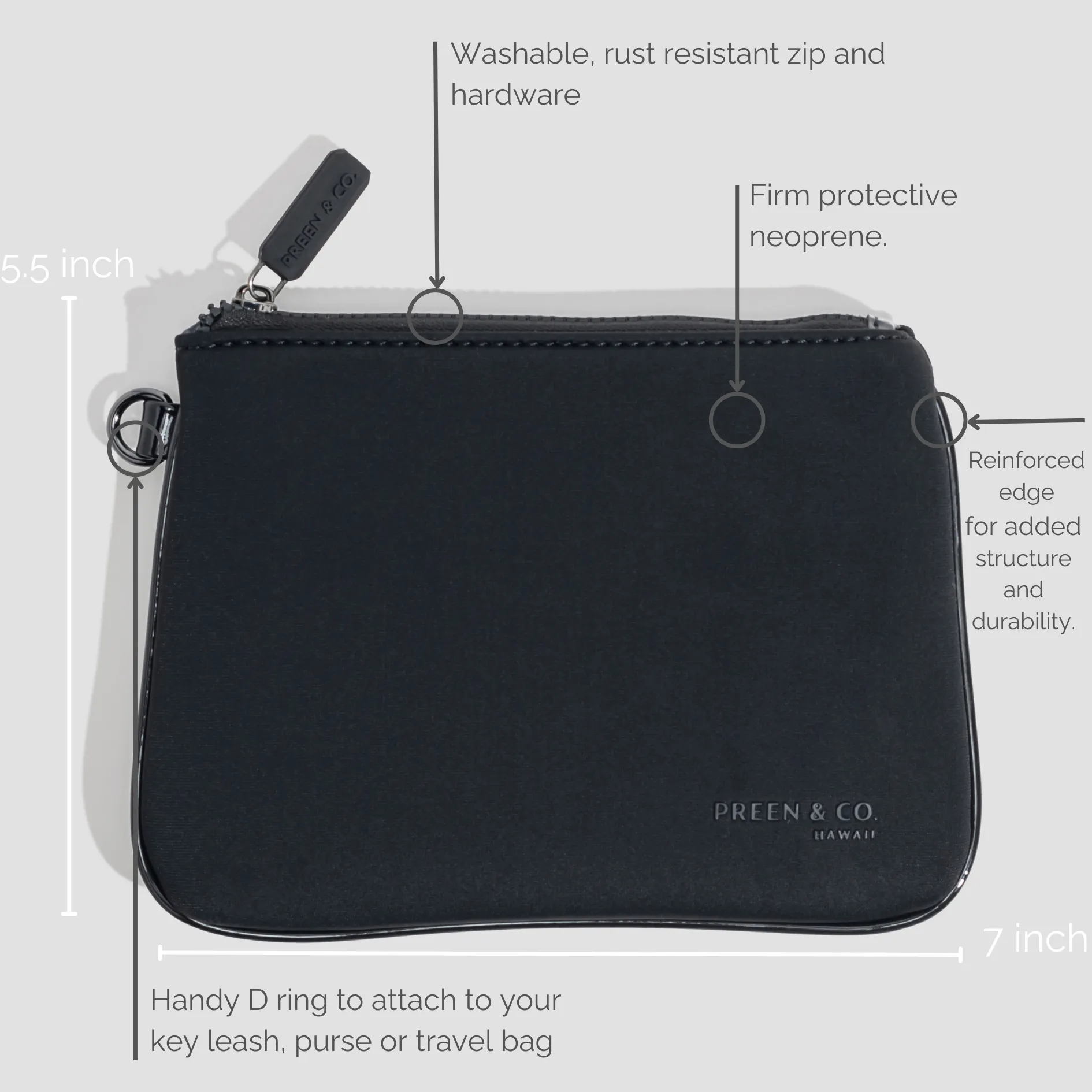 Heat Resistant Makeup Pouch (Black)