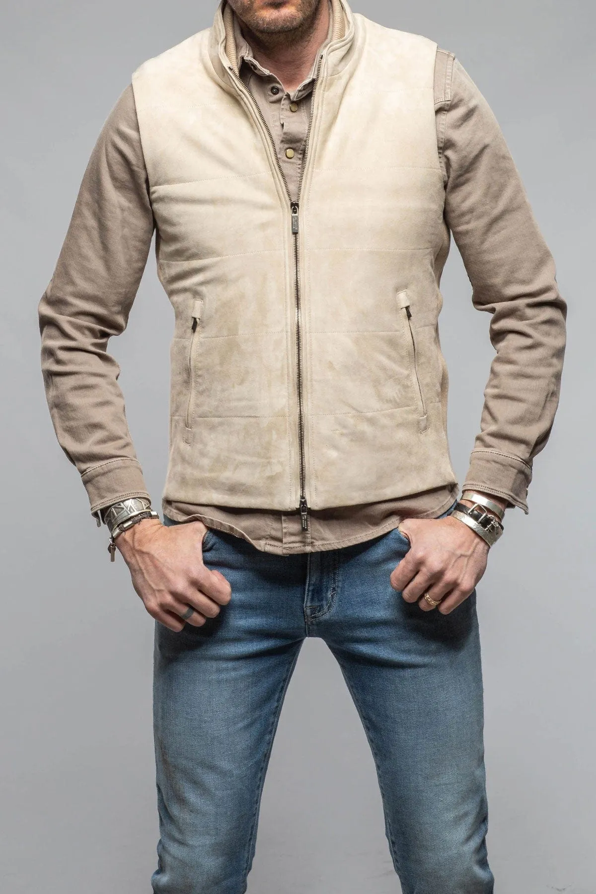 Huracan Suede Vest In Ivory