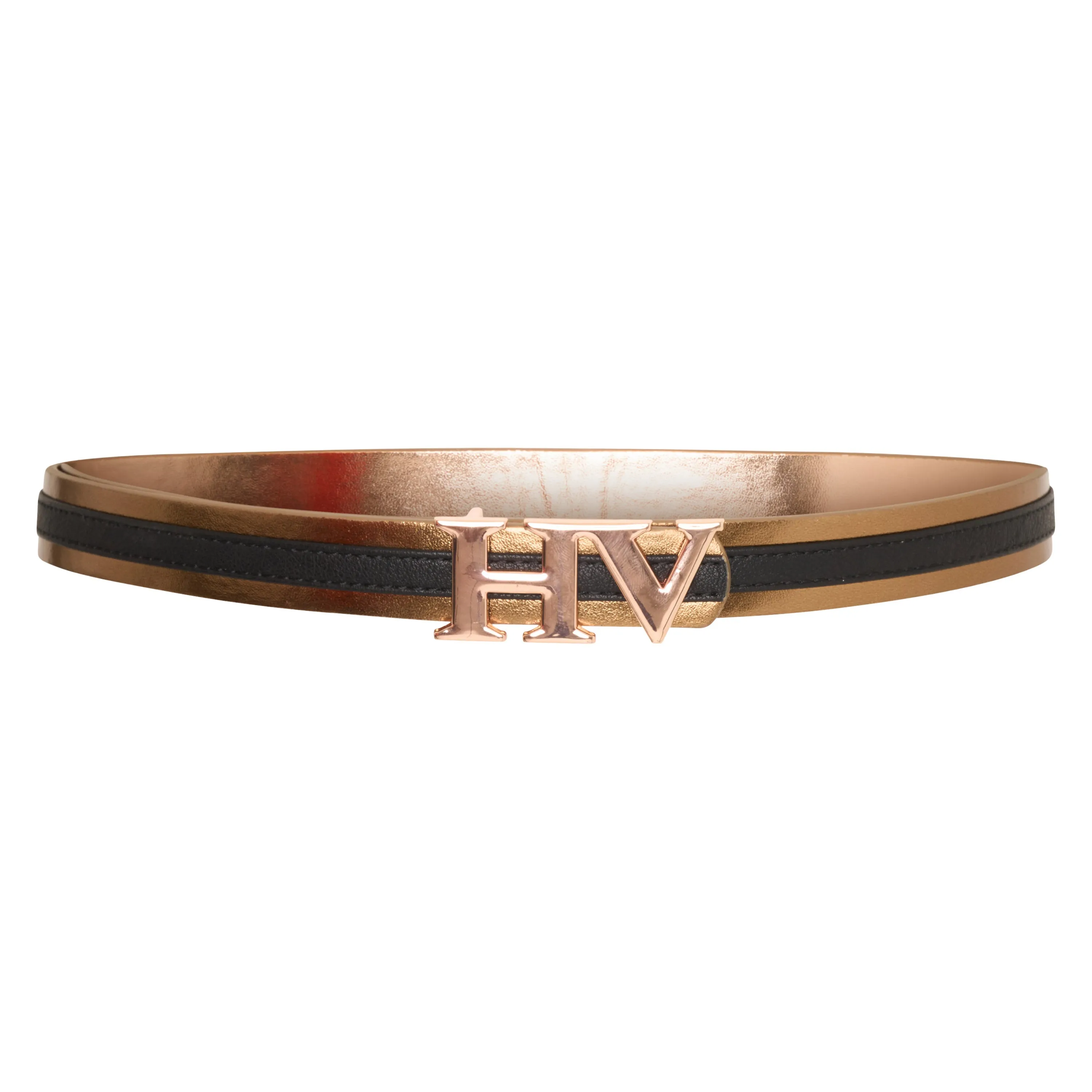 HV Polo Isabelle black rose gold belt