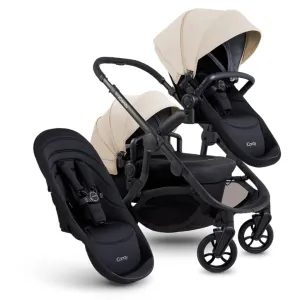 ICANDY Orange 4 Double Pushchair Bundle with Second Seat Fabric - Jet (Latte)