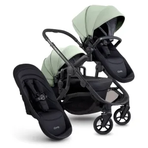 ICANDY Orange 4 Double Pushchair Bundle with Second Seat Fabric - Jet (Pistachio)