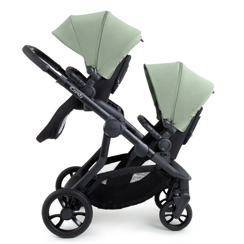ICANDY Orange 4 Twin Complete Pushchair Bundle - Jet (Pistachio)