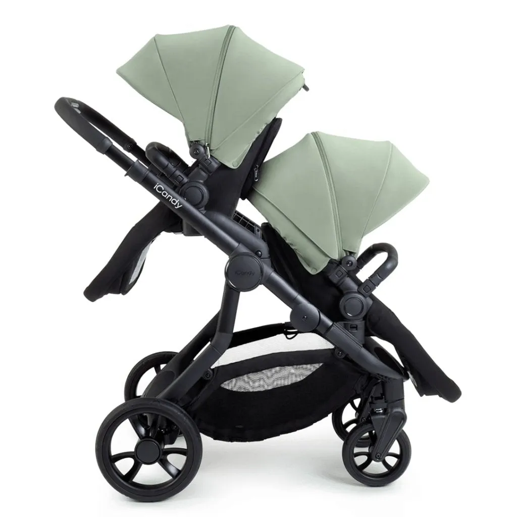 ICANDY Orange 4 Twin Complete Pushchair Bundle - Jet (Pistachio)