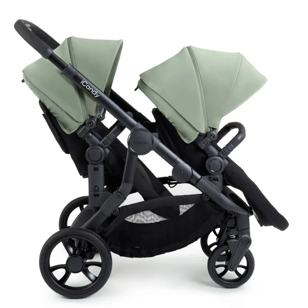 ICANDY Orange 4 Twin Complete Pushchair Bundle - Jet (Pistachio)