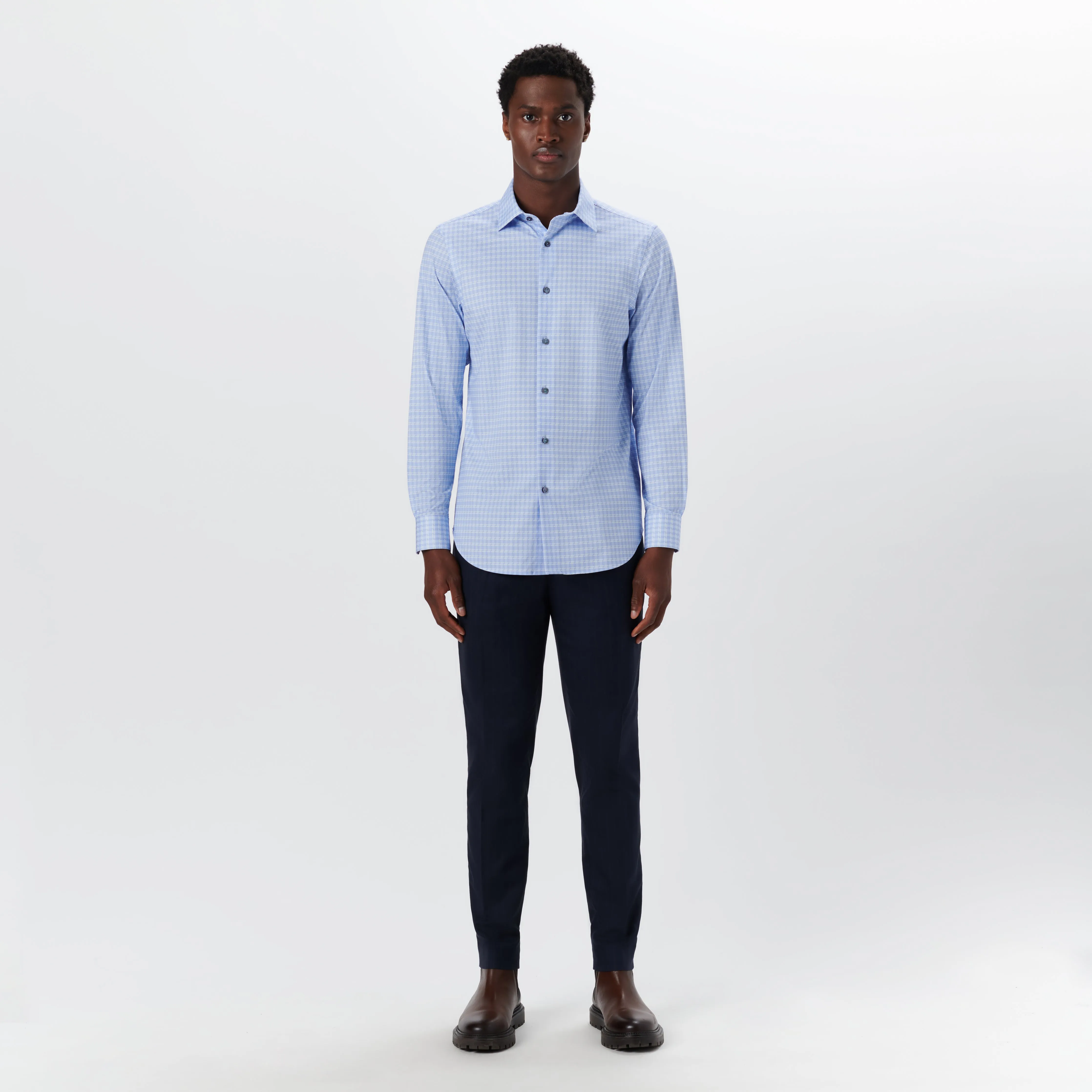 JAMES Basketweave Check OoohCotton Shirt