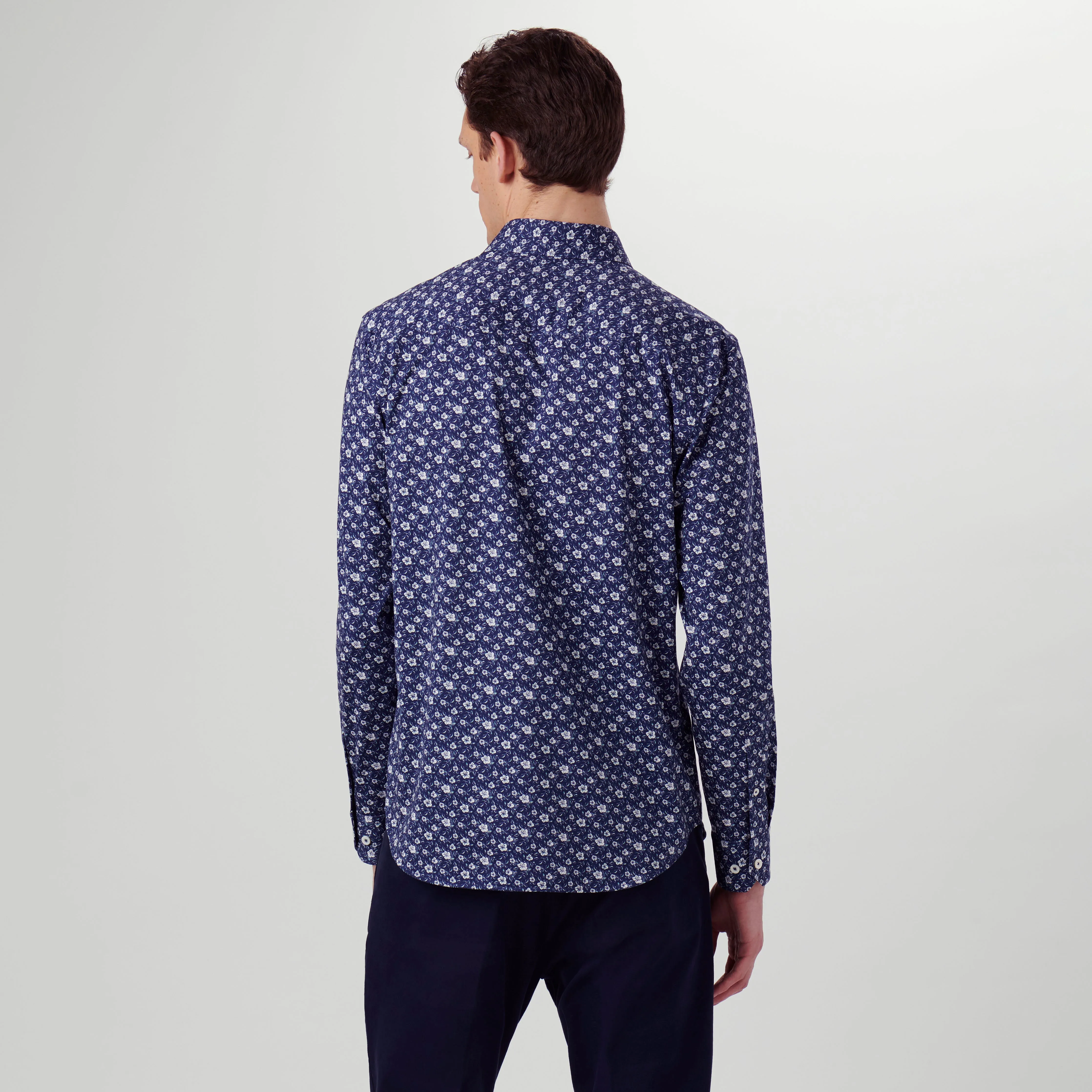 James Floral Pin Check OoohCotton Shirt