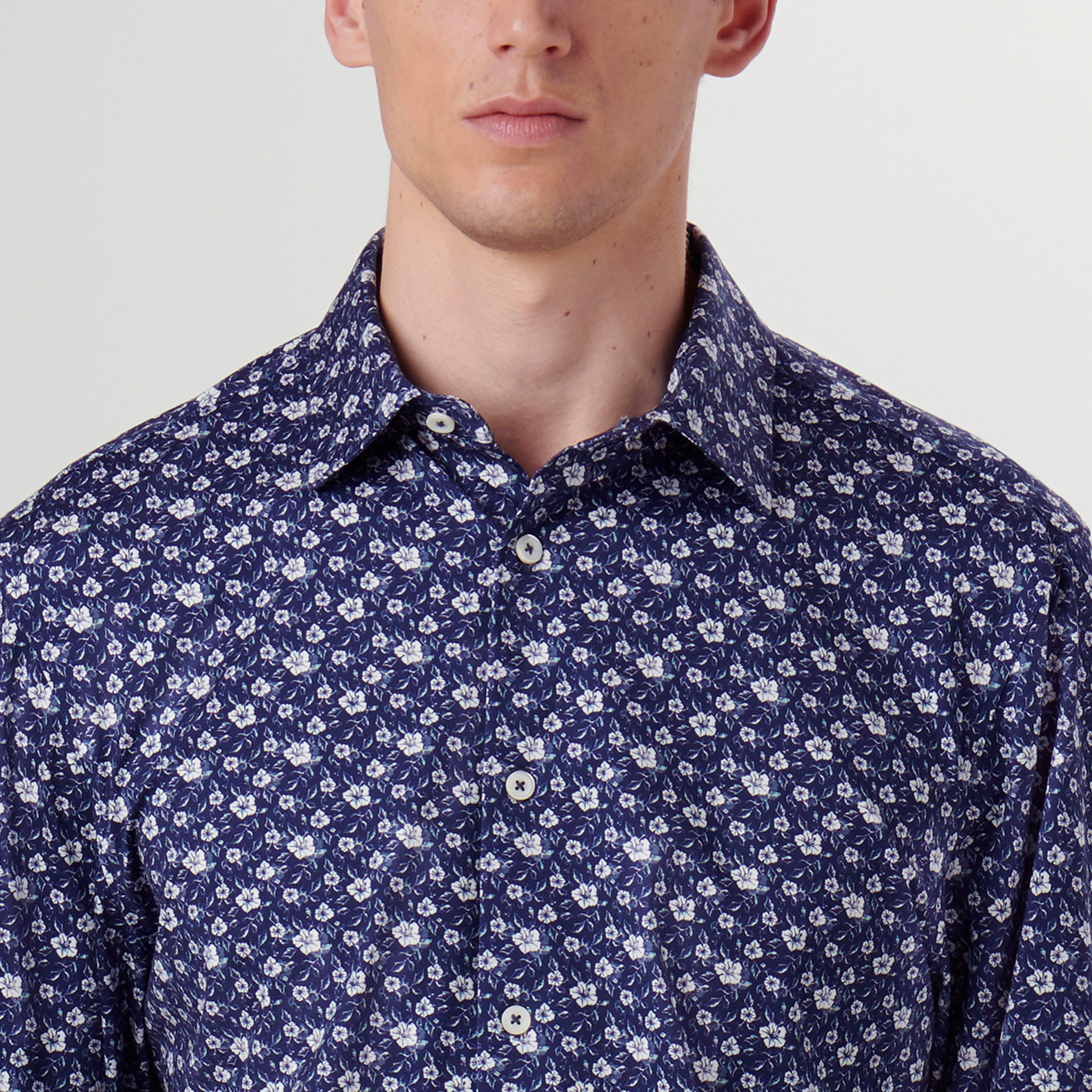 James Floral Pin Check OoohCotton Shirt