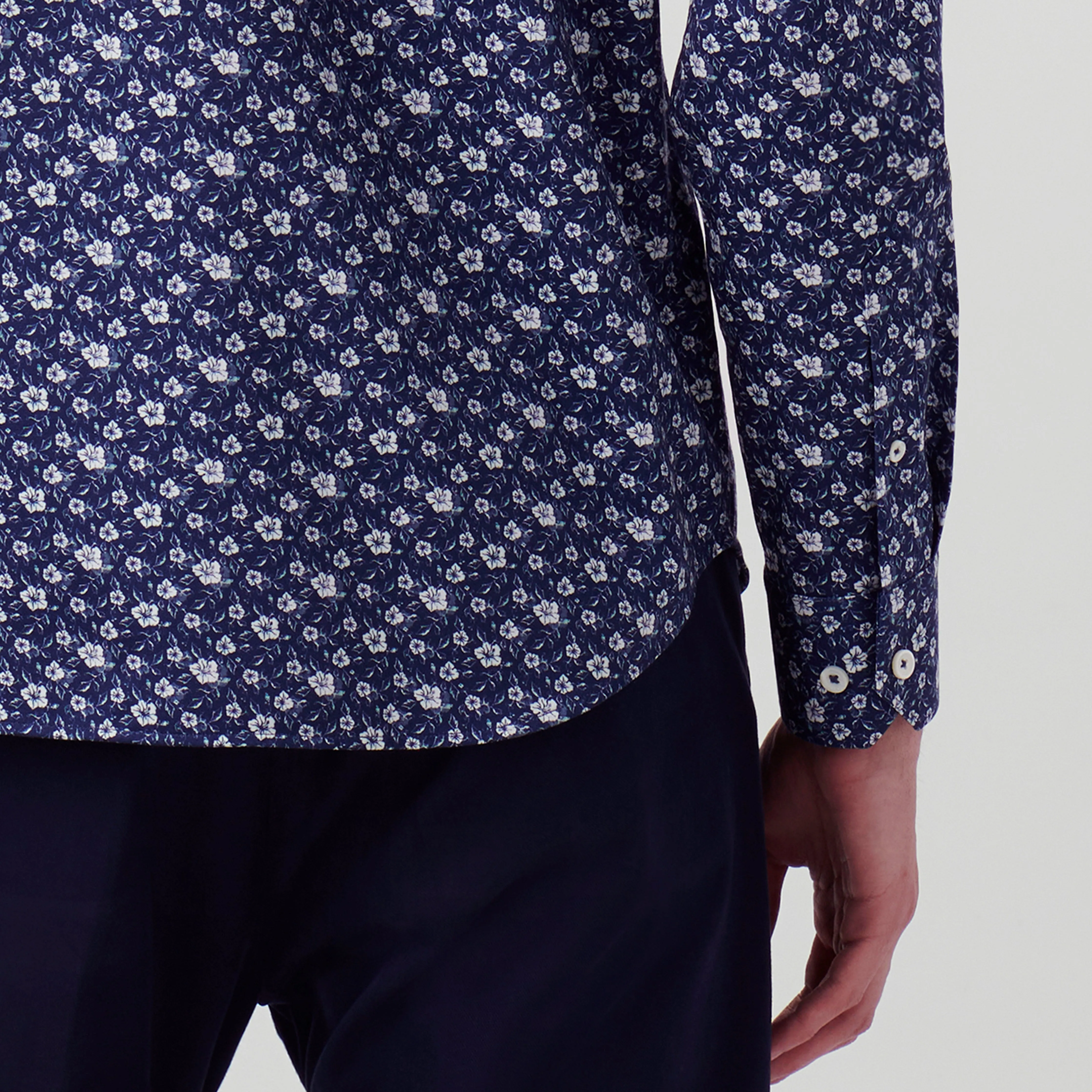 James Floral Pin Check OoohCotton Shirt