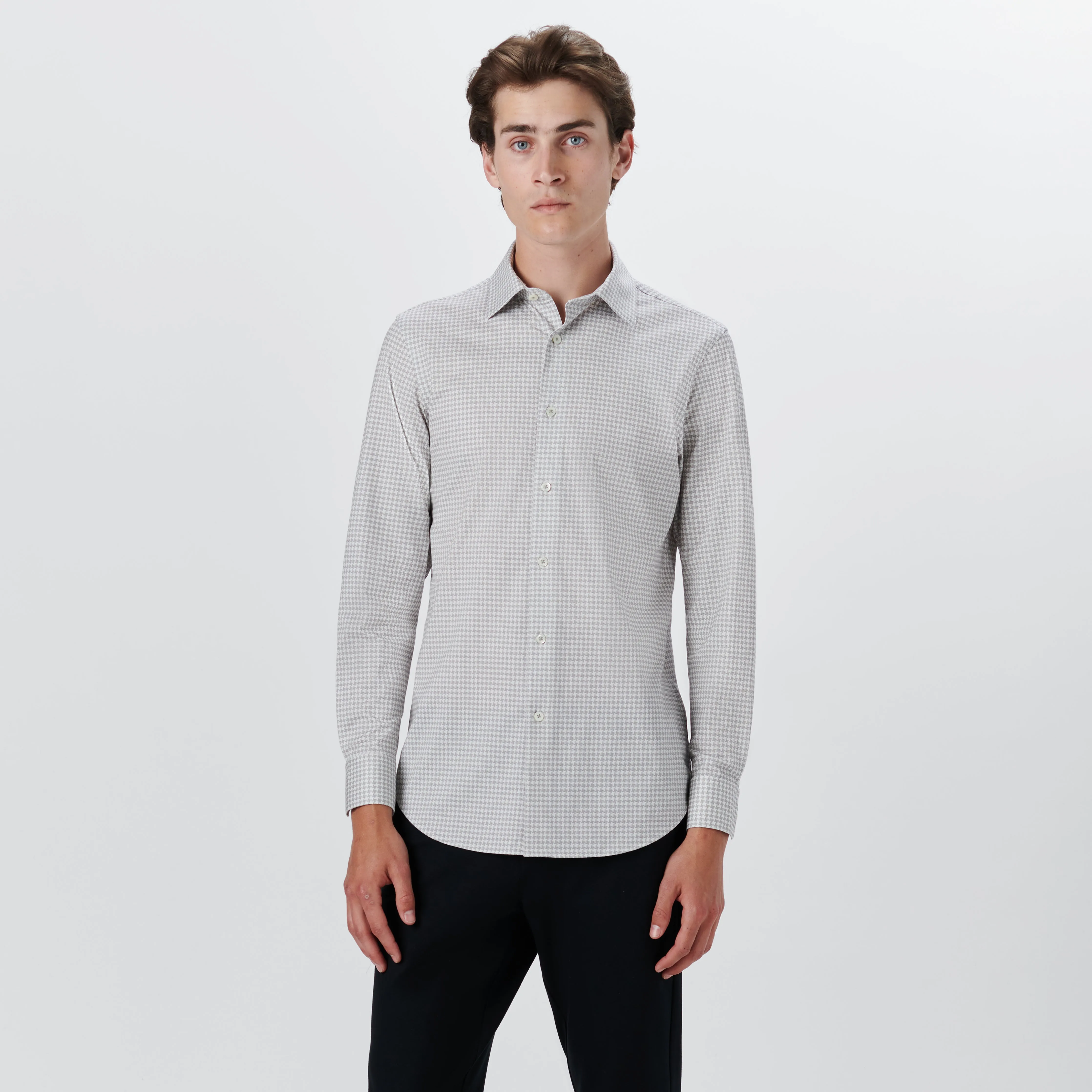 JAMES Hound's Tooth Check OoohCotton Shirt