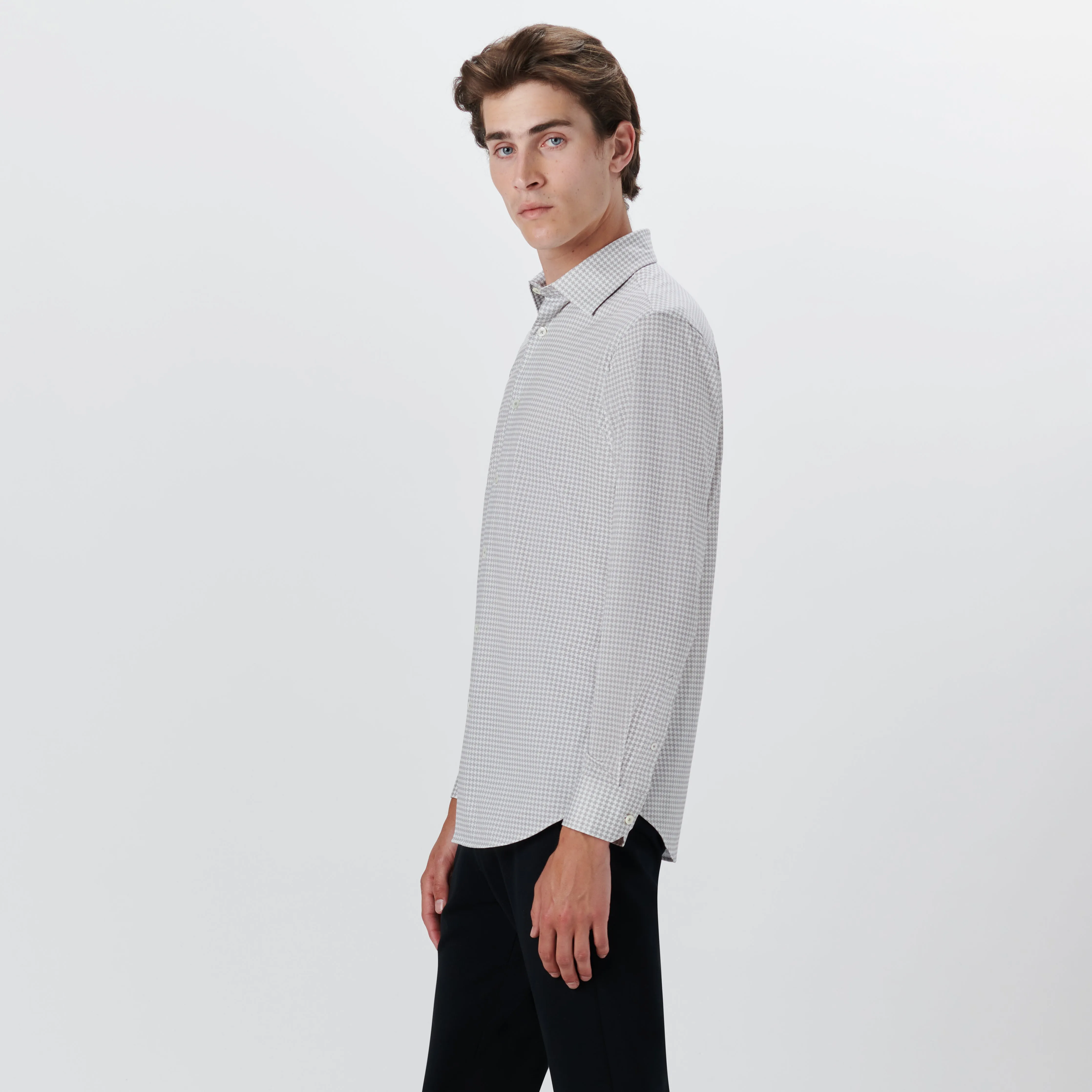JAMES Hound's Tooth Check OoohCotton Shirt