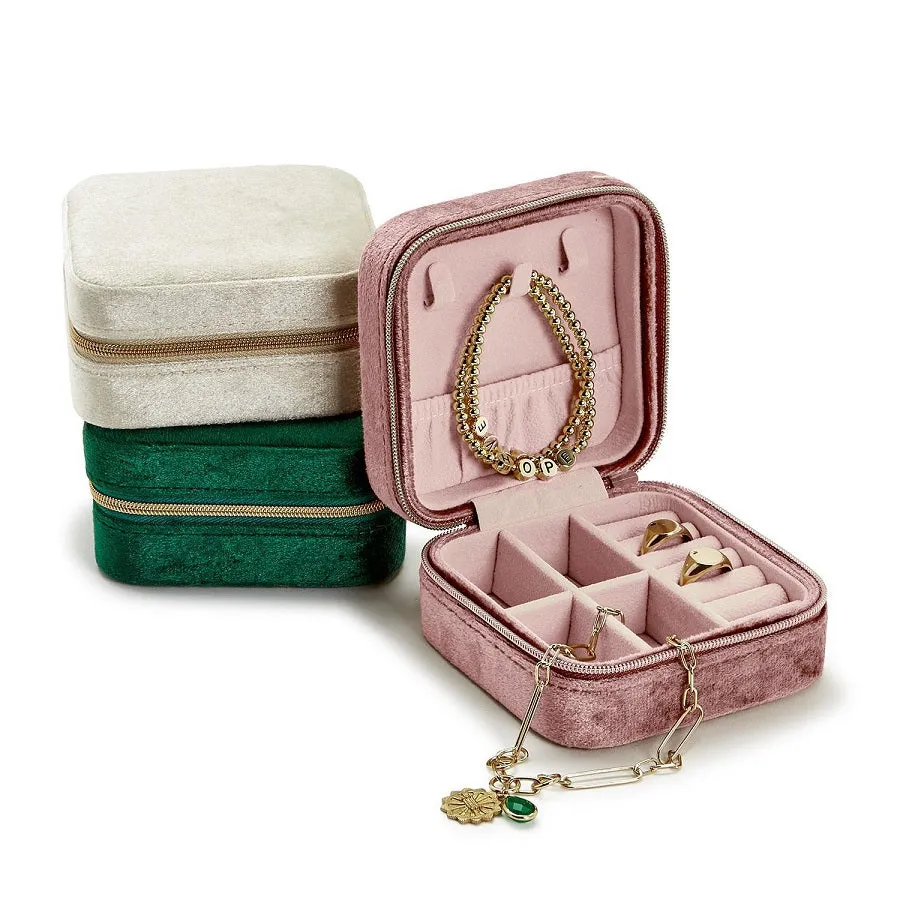Keep it Safe Plush Velvet Travel Jewelry Box