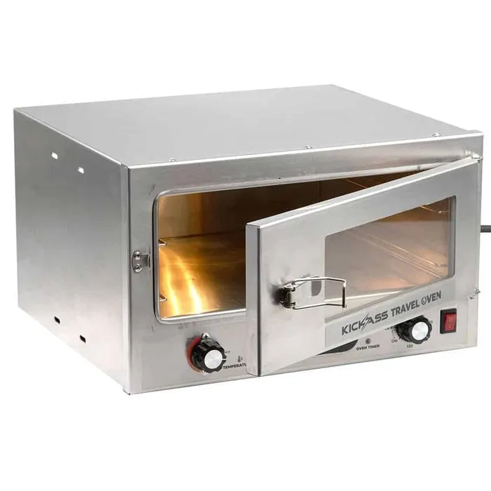 Kickass - 12V 130W Portable Travel Oven Small - Glass Door and Thermometer - IBF