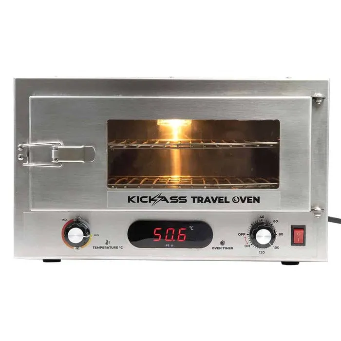 Kickass - 12V 130W Portable Travel Oven Small - Glass Door and Thermometer - IBF