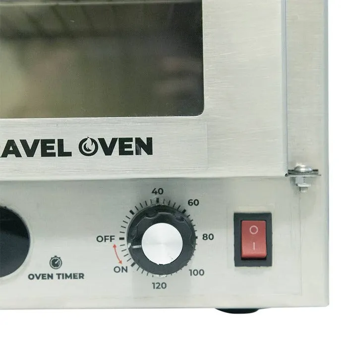 Kickass - 12V 130W Portable Travel Oven Small - Glass Door and Thermometer - IBF