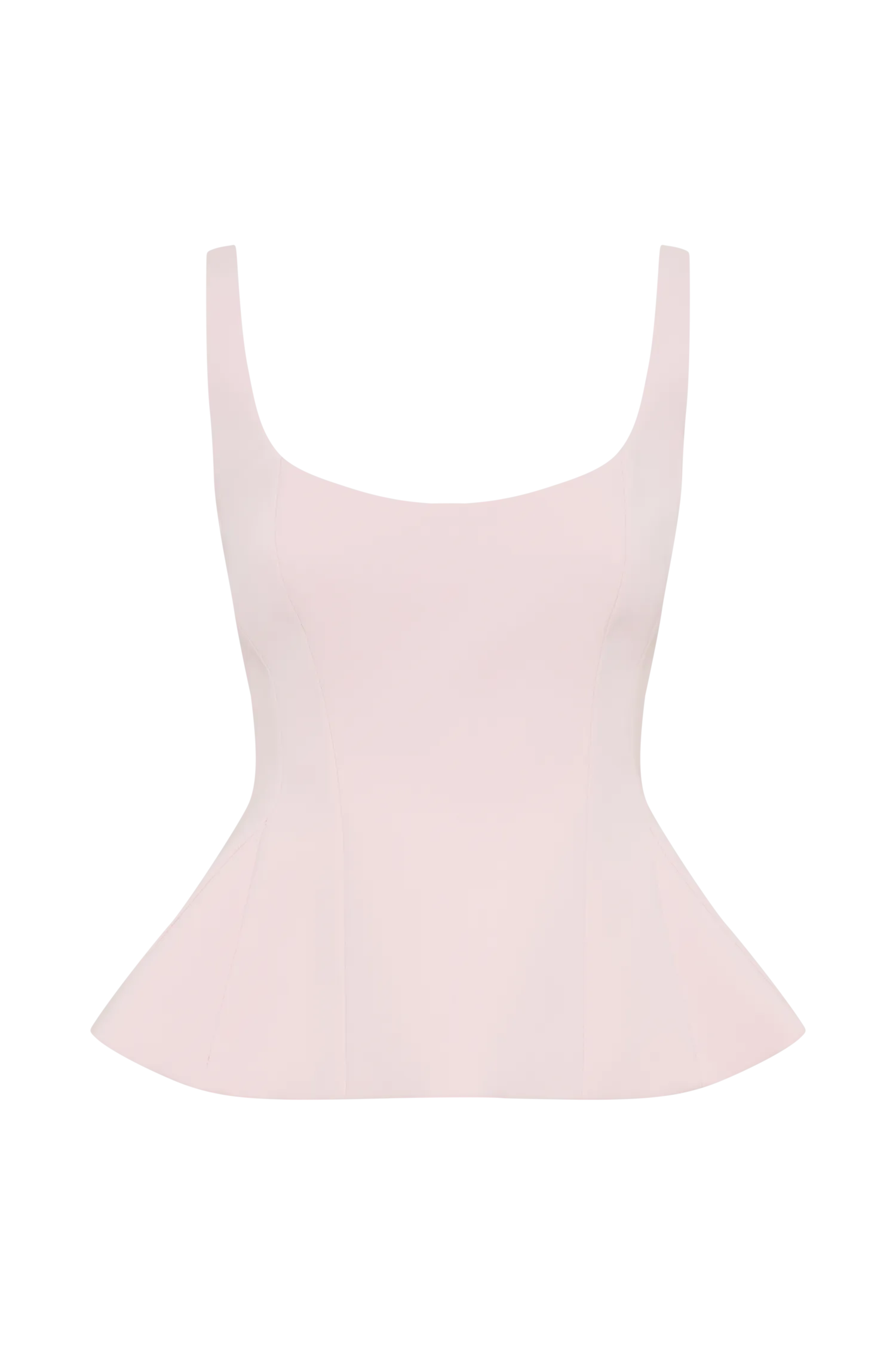 Korrie Suiting Peplum Top - Powder Pink