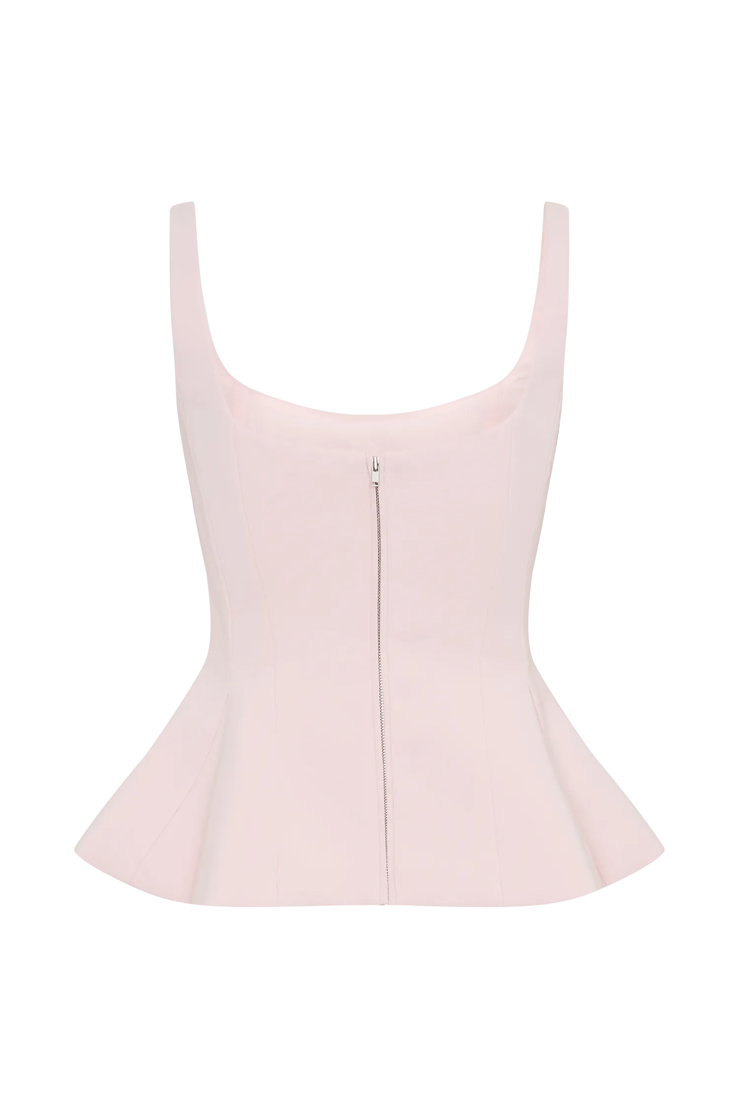 Korrie Suiting Peplum Top - Powder Pink