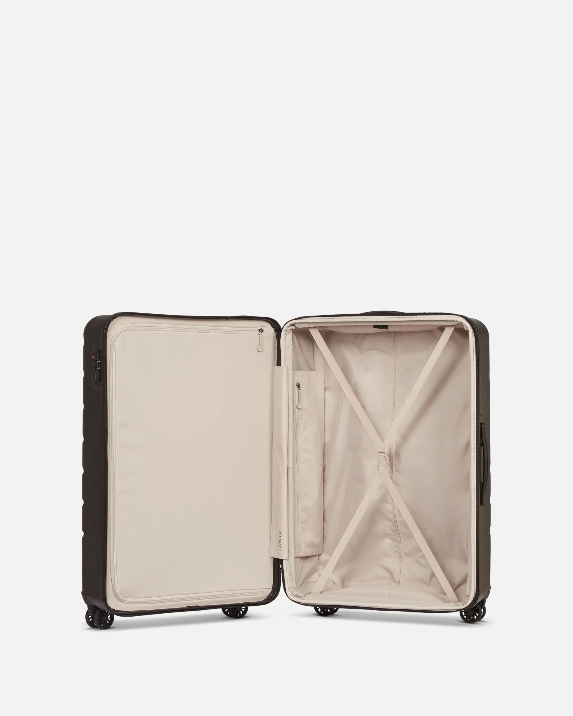 Large Luggage in Black - Logo